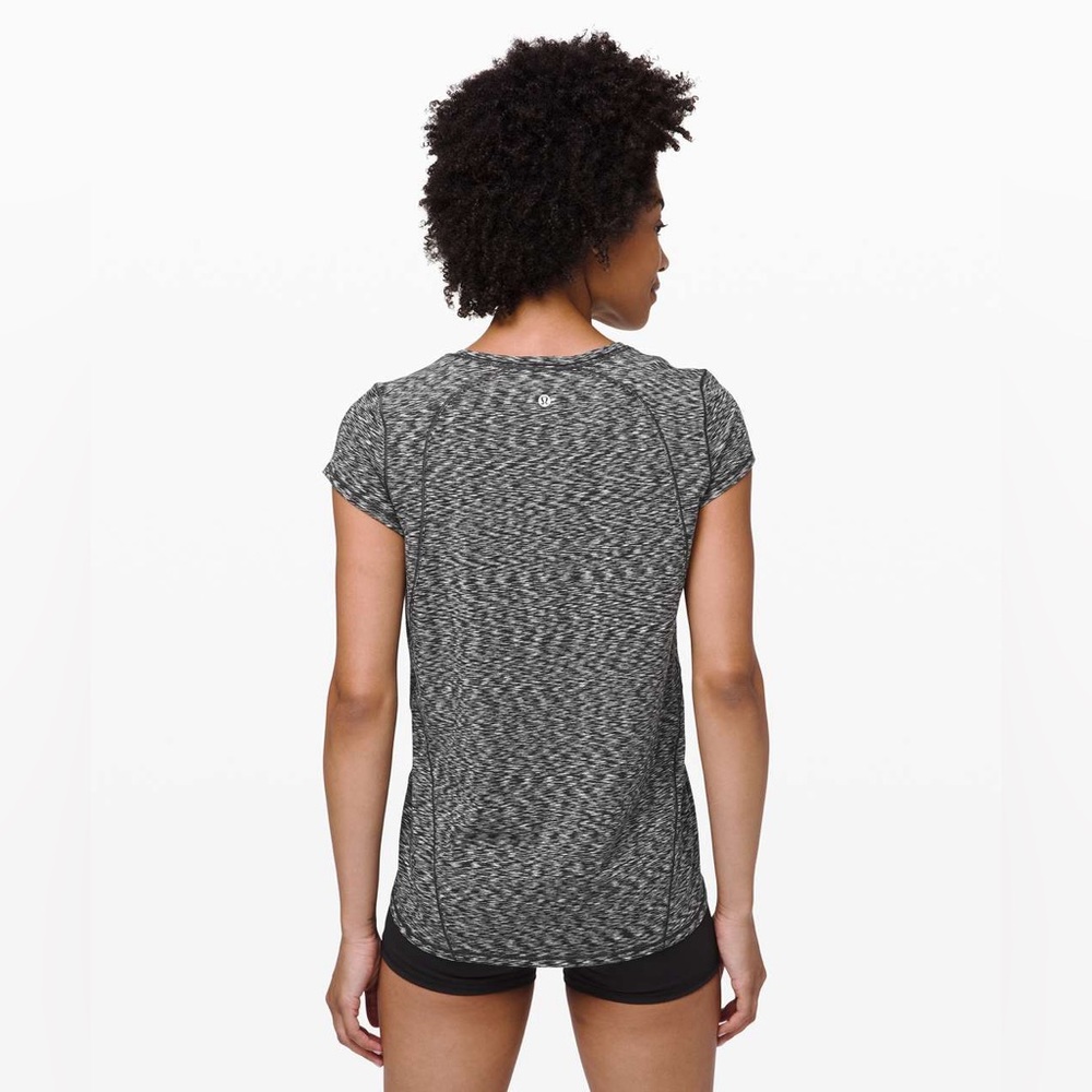 Lululemon Athletica Gray Spaced Out Space Dye Another Mile Short Sleeve Tee - Picture 3 of 10